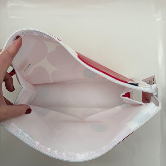 NWT MARIMEKKO Red White Unikko Poppy Cosmetic Bag Pouch - Picture 6 of 12